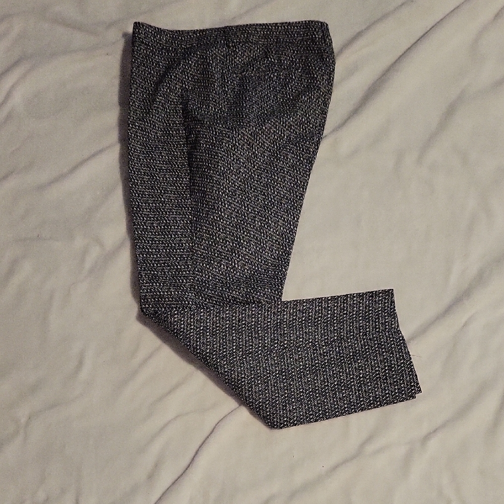 Willi Smith Cropped Knit Ankle Pants in Heather Gray